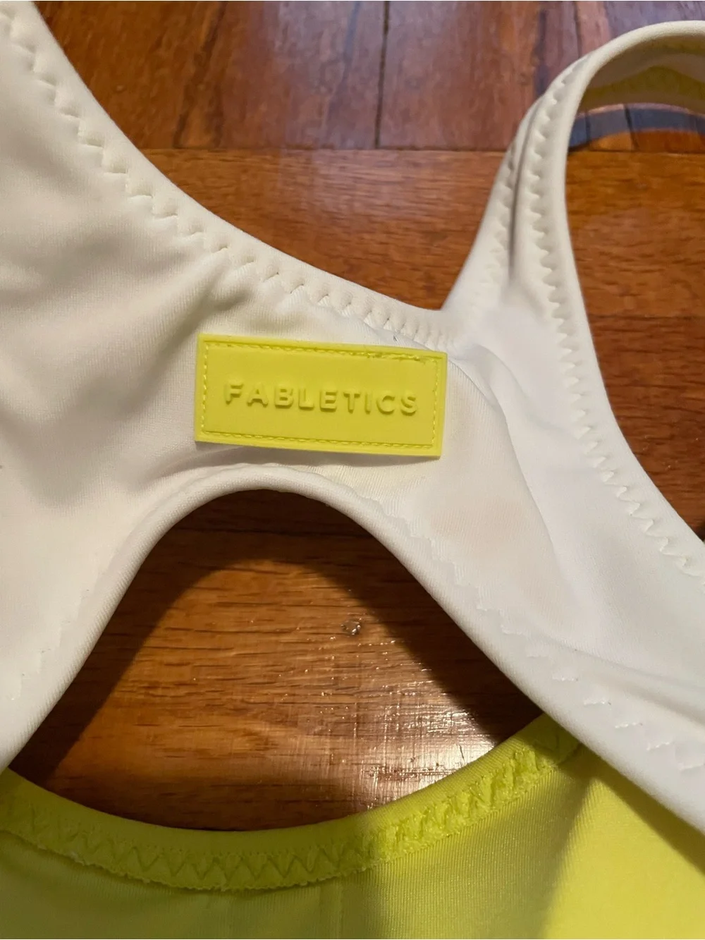 Fabletics Women’s Yellow Bathing suit/Sports Bra Size Small